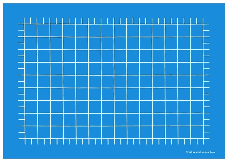 Full Line Stencil -Grid- Edge to Edge Nylon Mesh Stencil, Continuous Line Template for Free Motion Quilting, Domestic Machine Quilting, Hand Quilting, Long-Arm Quilting (30555) - Image 1